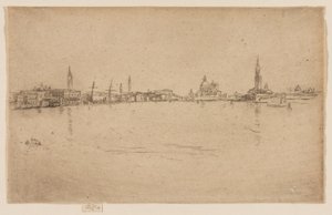 夜明けに敬礼 作： James Abbott McNeill Whistler