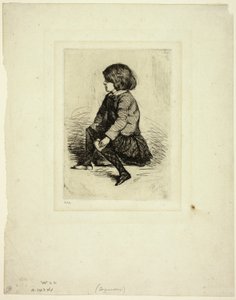 シーモア・ヘイデン・ジュニア、着席 作： James Abbott McNeill Whistler