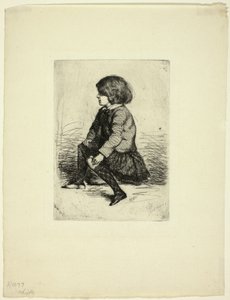 シーモア・ヘイデン・ジュニア、着席 作： James Abbott McNeill Whistler