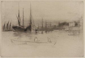 タワーの蒸気船 作： James Abbott McNeill Whistler