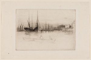 タワーの蒸気船 作： James Abbott McNeill Whistler