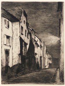サヴェルヌの通り 作： James Abbott McNeill Whistler