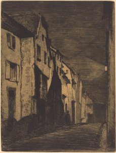 サヴェルヌの通り 作： James Abbott McNeill Whistler