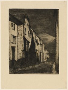 サヴェルヌの通り 作： James Abbott McNeill Whistler