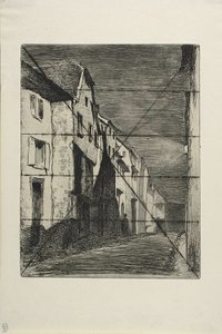 サヴェルヌの通り 作： James Abbott McNeill Whistler