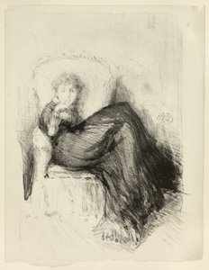 スタディ: モード シーテッド 作： James Abbott McNeill Whistler