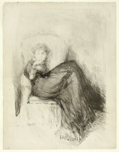 スタディ: モード シーテッド 作： James Abbott McNeill Whistler