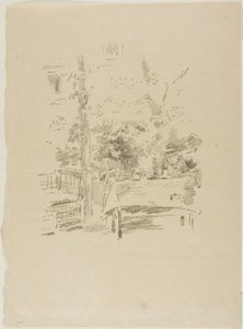 庭でテタテタ 作： James McNeill Whistler