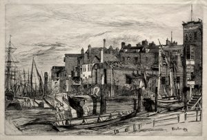 テムズ警察 作： James McNeill Whistler