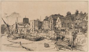 「アダムとイブ」、オールド チェルシー 作： James Abbott McNeill Whistler