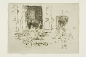 ザ バロウ - マロル地区、ブリュッセル 作： James Abbott McNeill Whistler