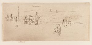 ビーチ、オーステンデ 作： James Abbott McNeill Whistler