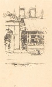 肉屋の犬 作： James Abbott McNeill Whistler
