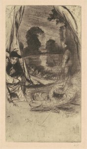 キャンプ 作： James Abbott McNeill Whistler