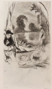 キャンプ 作： James Abbott McNeill Whistler