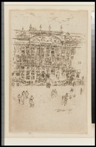 教会 - ブリュッセル (礼拝) 作： James Abbott McNeill Whistler
