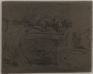 犬小屋の犬 作： James Abbott McNeill Whistler