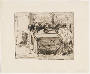 犬小屋の犬 作： James Abbott McNeill Whistler