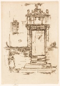 礼拝堂の扉、モントレゾール 作： James McNeill Whistler