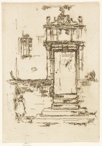 礼拝堂の扉、モントレゾール 作： James Abbott McNeill Whistler