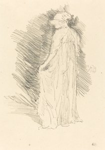 ドレープ姿、背面図 作： James Abbott McNeill Whistler
