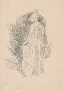 ドレープ姿、背面図 作： James Abbott McNeill Whistler