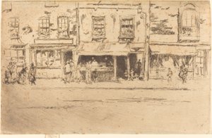 フィッシュ ショップ、ビジー チェルシー 作： James Abbott McNeill Whistler