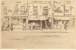 フィッシュ ショップ、ビジー チェルシー 作： James Abbott McNeill Whistler