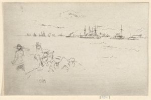 The Fleet: ジュビリー セットのモニター 作： James Abbott McNeill Whistler
