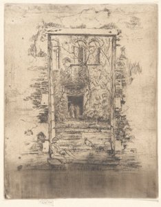 庭、第二のヴェネツィア セットから (26 のエッチングのセット) 作： James Abbott McNeill Whistler