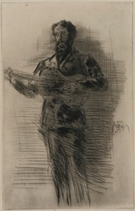 ギタリスト (M.W. リドリー) 作： James Abbott McNeill Whistler
