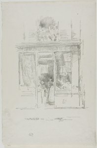 洗濯婦：「ドフィネ広場の洗濯婦」 作： James Abbott McNeill Whistler
