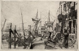 ザ・ライムハウス 作： James McNeill Whistler