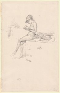 リトル・ヌード・モデル、読書 作： James Abbott McNeill Whistler