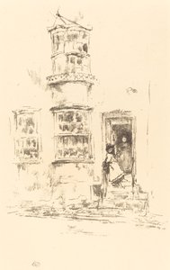 ザ リトル ステップス、ライム レジス 作： James Abbott McNeill Whistler