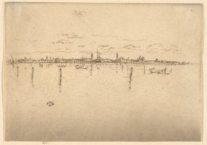 最初のベニス セットからのリトル ベニス (ベニス、一連の 12 のエッチング) 作： James Abbott McNeill Whistler