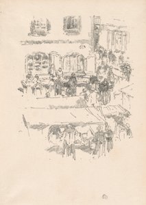 ザ マーケットプレイス、ヴィトレ 作： James Abbott McNeill Whistler