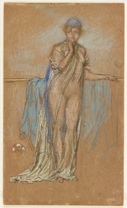 紫の帽子 作： James Abbott McNeill Whistler