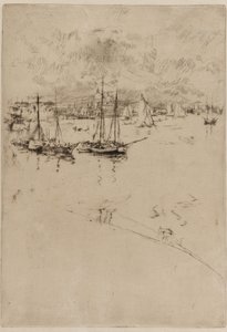 蒸気船、ヴェネツィア 作： James Abbott McNeill Whistler