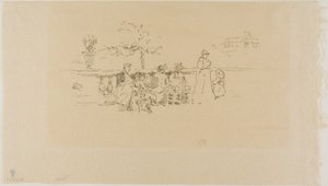 テラス、ルクセンブルク 作： James Abbott McNeill Whistler
