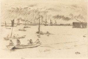 エリスに向かうテムズ川 作： James Abbott McNeill Whistler