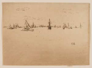 砲塔船 作： James McNeill Whistler