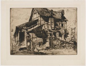 安全でない長屋。 自然からの12のエッチングの1つ。 (フレンチセット) 作： James Abbott McNeill Whistler