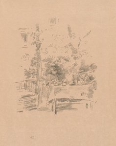 ガーデンでマンツーマン 作： James Abbott McNeill Whistler