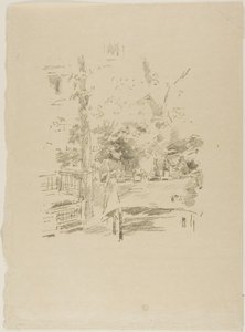 庭でテタテタ 作： James McNeill Whistler