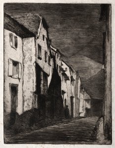 自然からの12のエッチング  サヴェルヌの通り 作： James McNeill Whistler
