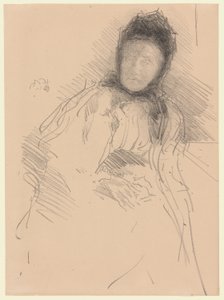 レディ・ヘイデンの未完成スケッチ 作： James McNeill Whistler