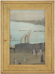 ピンクとグレーのバリエーション：チェルシー 作： James Abbott McNeill Whistler