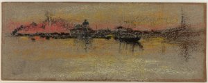 ヴェネツィア：リアルト橋の日の出 作： James Abbott McNeill Whistler