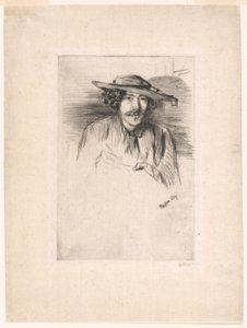 帽子をかぶったウィスラー 作： James Abbott McNeill Whistler